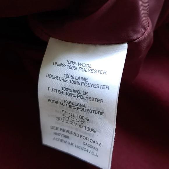 EUC J Crew 100% Wool Red Skirt - Picture 4 of 5